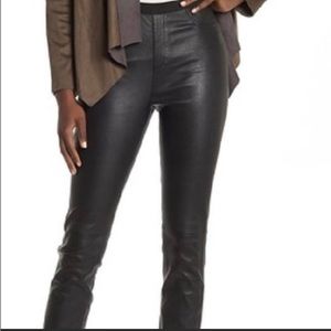 Bagatelle Black Faux Leather Leggings Womens SizeXL Elastic Waist